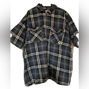 dickies short sleeve flannel